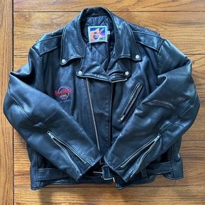Vintage Men’s Hard Rock Hotel Las Vegas Leather Jacket Size XL